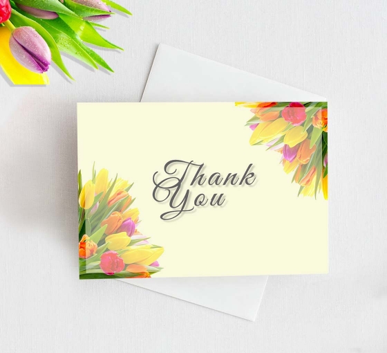 Flat Thank You Cards - Print Thank You Cards 