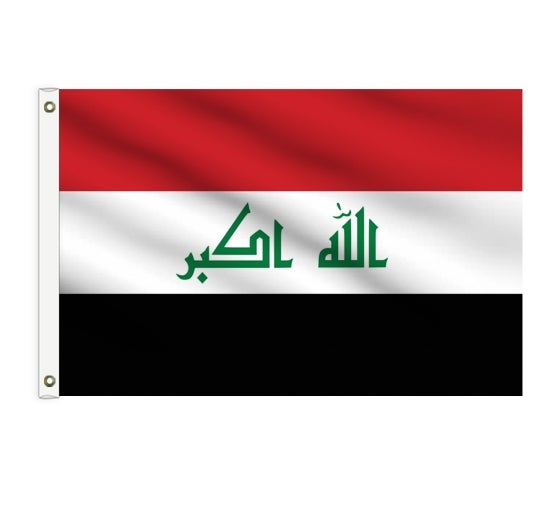 Iraq Flag Sticker 3/" x 12/" Iraq Bumper Sticker