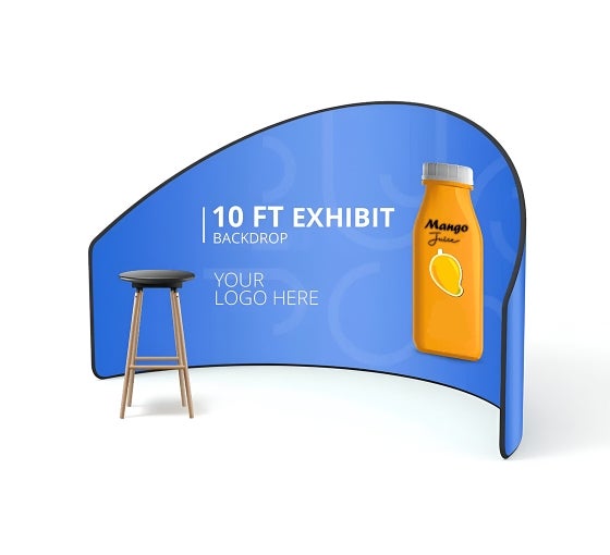 Exhibit Backdrop 3m - Raised Semi Circle