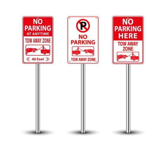 No Parking 2x5 Banner Sign 