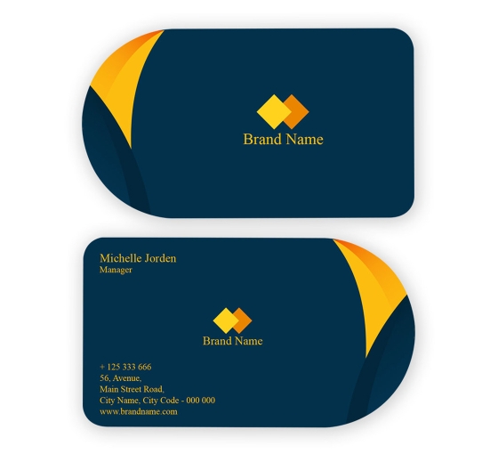 Half Circle Side Business Cards