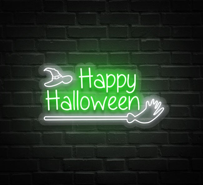 Happy Halloween Neon Sign Custom Happy Halloween Neon Sign