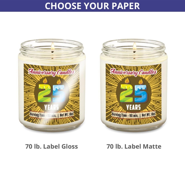 Candle Labels  Printed Best Quality - Free UK Delivery