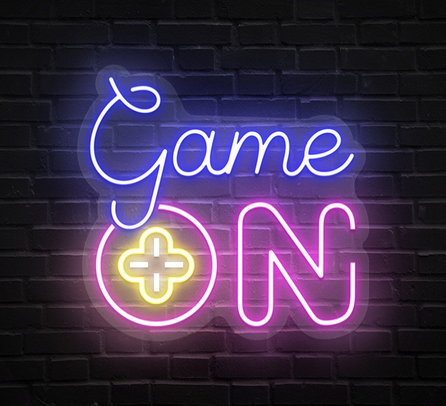 Game On Neon Sign | Custom Game On Neon Sign - Bannerbuzz.co.uk