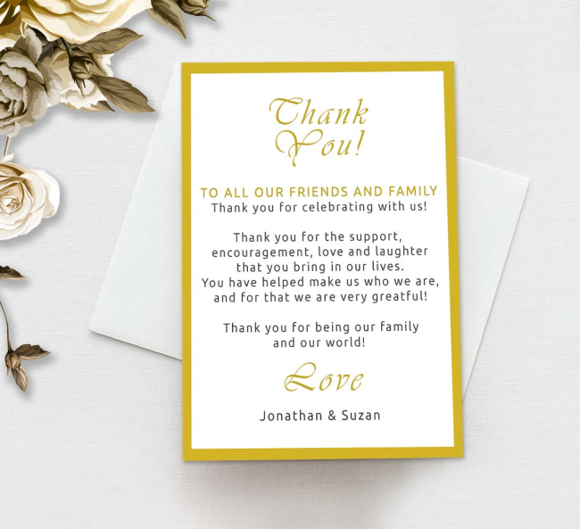 Flat Thank You Cards - Print Thank You Cards 