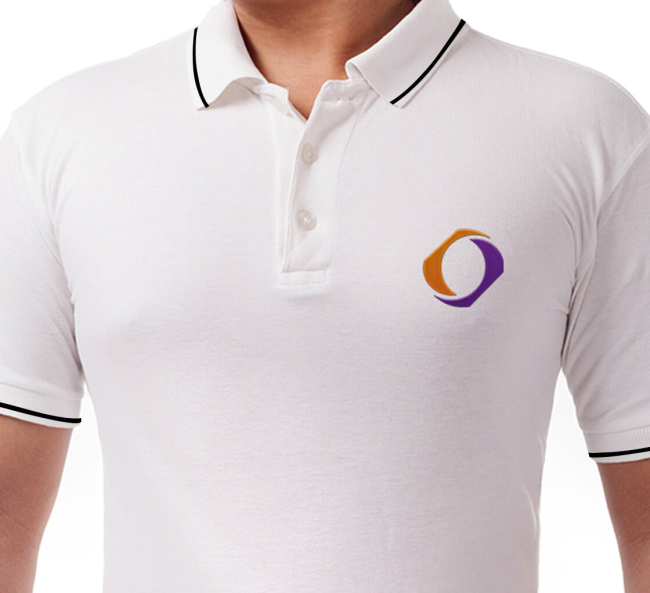 Custom Embroidered T Shirt - Polo Neck