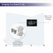 3m Exhibition Stand - Fabric Display Stand with Counter & LED Lights