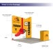 3m Exhibition Stand - Fabric Display Stand with Counter & LED Lights