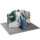 4m Magnetic Modular Fabric Displays - Tapered Island Shape
