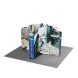 4m Magnetic Modular Fabric Displays - Tapered Island Shape