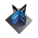 2m Magnetic Modular Fabric Display - Cross Island Shape