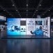 6m Backlit Exhibition Stand LED Lightbox Backwall with Shelving lifestyle