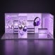 6m Backlit Exhibition Stand LED Lightbox Display with Counters Graphics front view