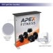 6m Backlit Exhibition Stand LED Lightbox Display with Counters Side Panels seg light box counter