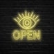 Evil Eye Open Neon Sign