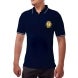 Men's Blue Cotton Polo Shirt- Printed
