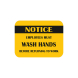 Notice Employees Must Wash Hands Indoor Floor Mats