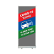 Covid-19 Testing Please Wait in your Car Roll up Banner Stands