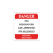 Danger Approved PPE Beyond this Point Acrylic Signs