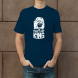 Men's Blue Printed T-Shirt - Crew Neck