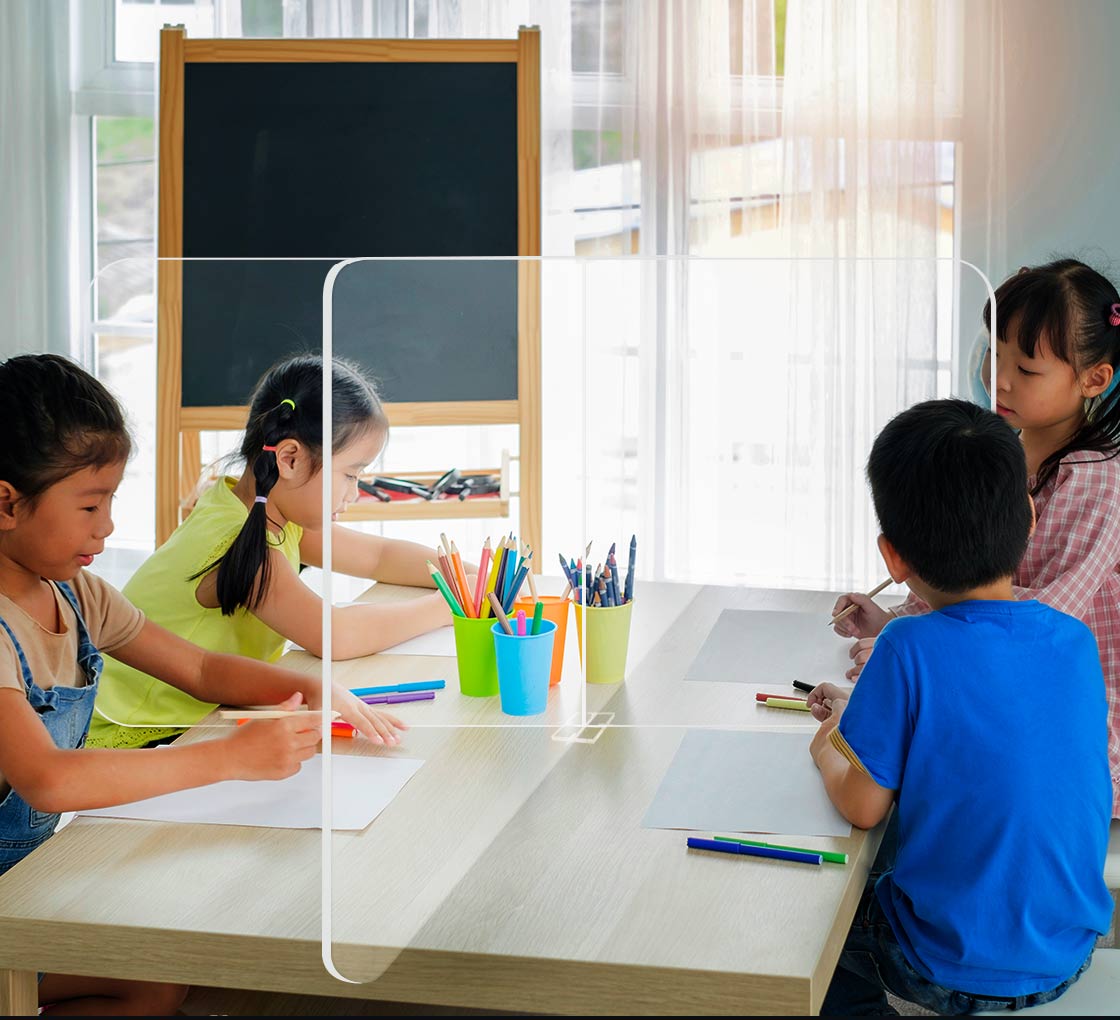 Office Portable Folding Protective Screen Safety Protection Screen for Classroom,Table Sneeze Guard Shield Student Desktop Partition Screen 